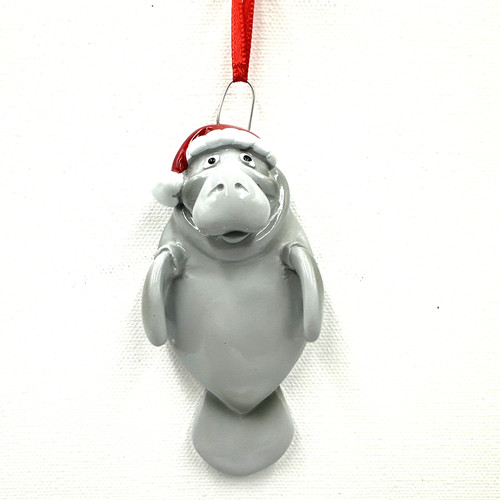 Manatee christmas ornament - manatee,